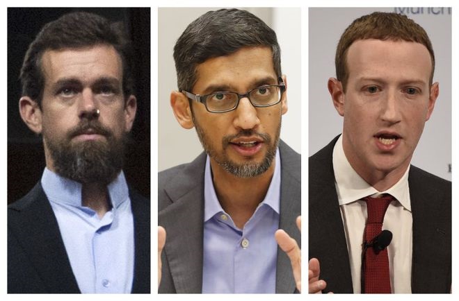 Facebook、谷歌以及 Twitter CEO 自愿 28 日前往國會參加聽證會