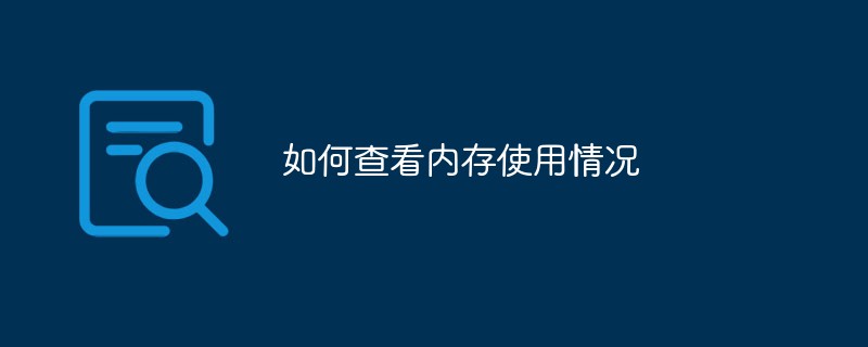 如何查看內(nèi)存使用情況