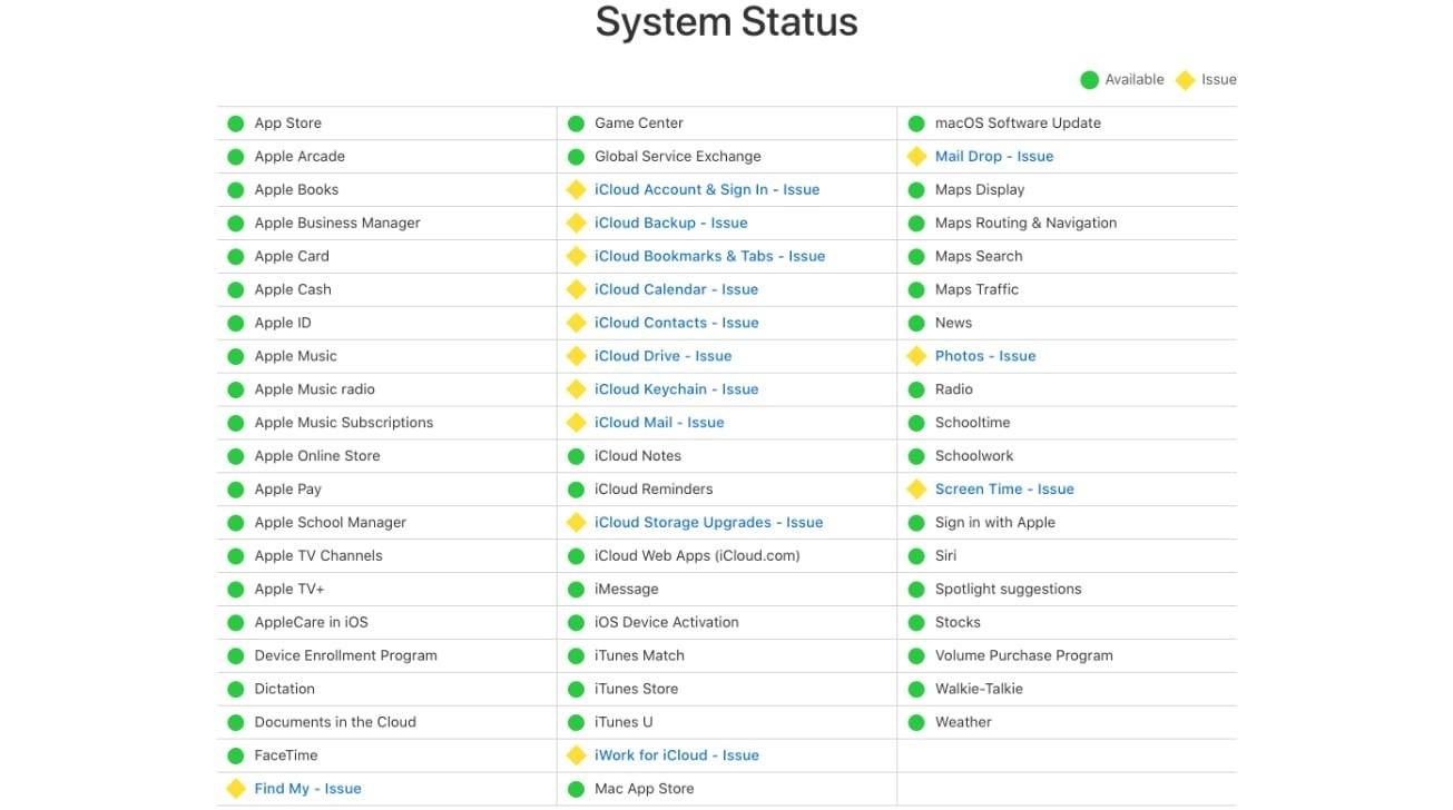 蘋果 iCloud 出現(xiàn)問題，部分用戶尋找我的 iPhone 與 iCloud Drive 服務(wù)皆不可用