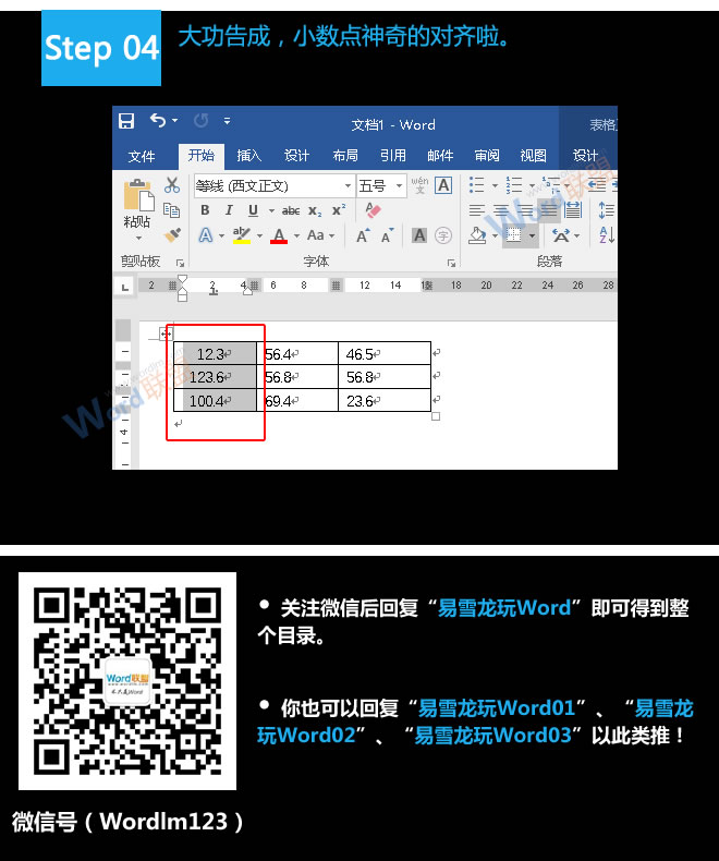 Word表格小數(shù)點(diǎn)對齊 易雪龍玩Word:實(shí)現(xiàn)Word表格中的小數(shù)點(diǎn)對齊