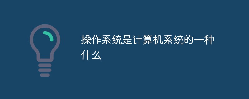 操作系統(tǒng)是計算機系統(tǒng)的一種什么