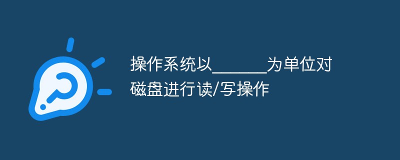 操作系統(tǒng)以______為單位對磁盤進(jìn)行讀/寫操作