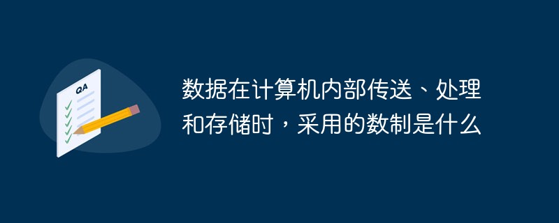 數(shù)據(jù)在計算機內(nèi)部傳送、處理和存儲時，采用的數(shù)制是什么