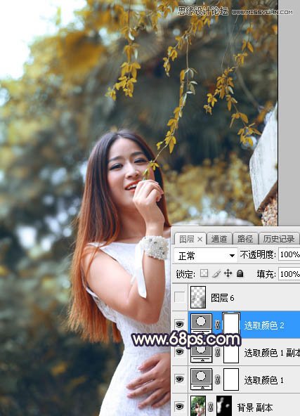 PS給外景人像照片添加陽光裝飾效果
