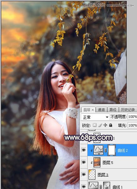 PS給外景人像照片添加陽光裝飾效果