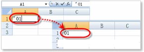 excel選出以1開頭的單元格 在Excel單元格中輸入以“0”開頭的數(shù)字的兩種方法