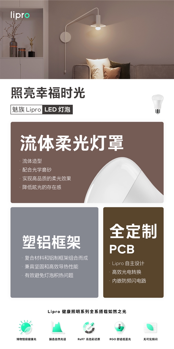 49元起！魅族Lipro LED燈泡發(fā)布：無(wú)可視頻閃、無(wú)積熱問(wèn)題