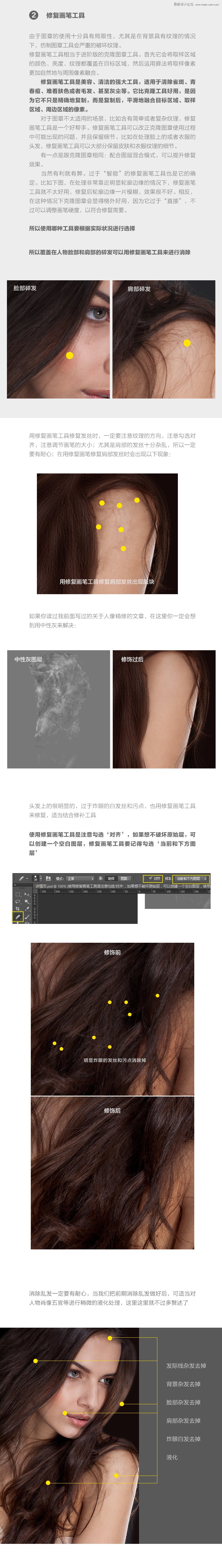 詳細解析人像商業(yè)精修中頭發(fā)的修飾技巧