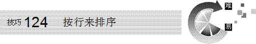 excel排序Excel按行來(lái)排序