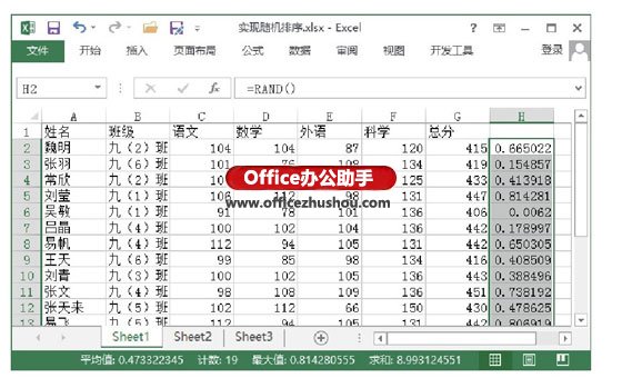 excel工作表如何排序 對Excel工作表中數(shù)據(jù)進(jìn)行隨機(jī)排序的方法