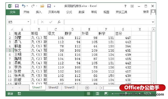excel工作表如何排序 對Excel工作表中數(shù)據(jù)進(jìn)行隨機(jī)排序的方法