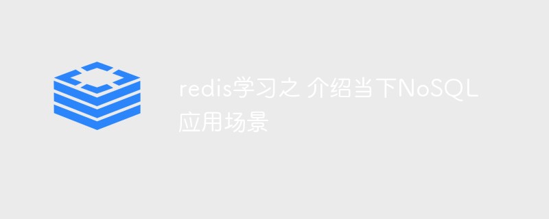 redis學(xué)習(xí)之 介紹當(dāng)下NoSQL應(yīng)用場(chǎng)景