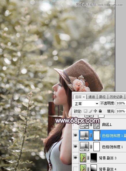 PS調(diào)出外景人像甜美逆光藝術效果