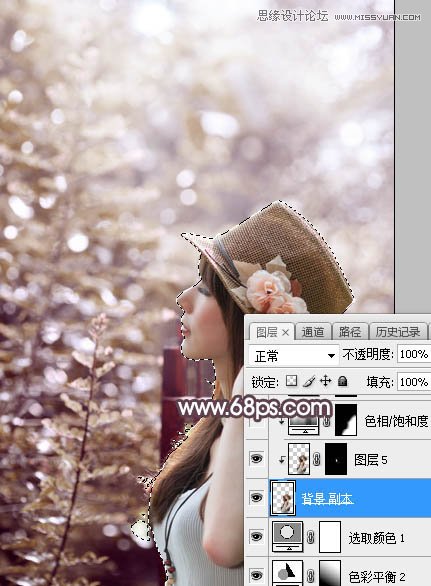 PS調(diào)出外景人像甜美逆光藝術效果