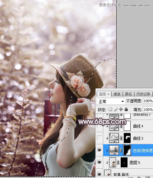 PS調(diào)出外景人像甜美逆光藝術效果