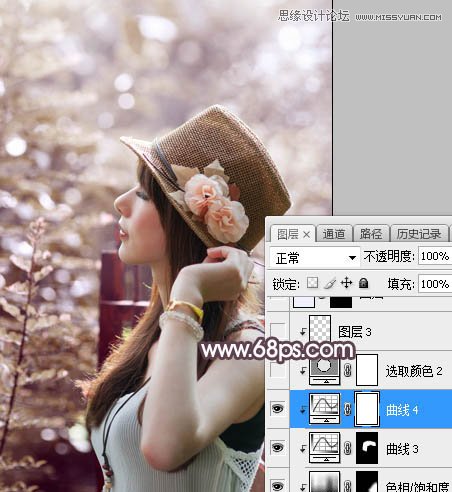 PS調(diào)出外景人像甜美逆光藝術效果