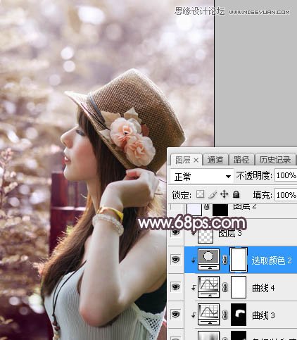 PS調(diào)出外景人像甜美逆光藝術效果