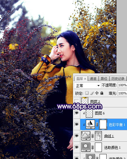 ps給外景美女人像添加夕陽光效美景
