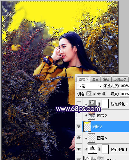 ps給外景美女人像添加夕陽光效美景