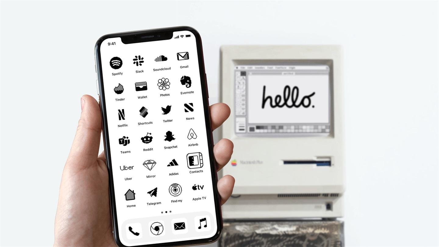 這些圖標(biāo)包可修改 iPhone iOS 14 主屏幕，用上 1984 Macintosh 風(fēng)格