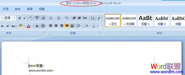 word打開(kāi)副本 Word2007入門教程：5、以副本方式打開(kāi)文檔