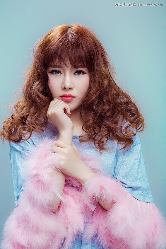 PS調出美女人像照片唯美的粉嫩膚色效果