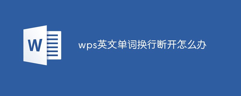 wps英文單詞換行斷開怎么辦-站長(zhǎng)資訊網(wǎng)
