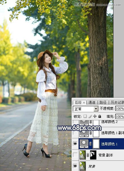 ps給外景人像添加金黃色夕陽(yáng)效果
