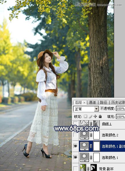 ps給外景人像添加金黃色夕陽(yáng)效果