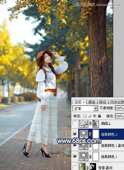 ps給外景人像添加金黃色夕陽(yáng)效果