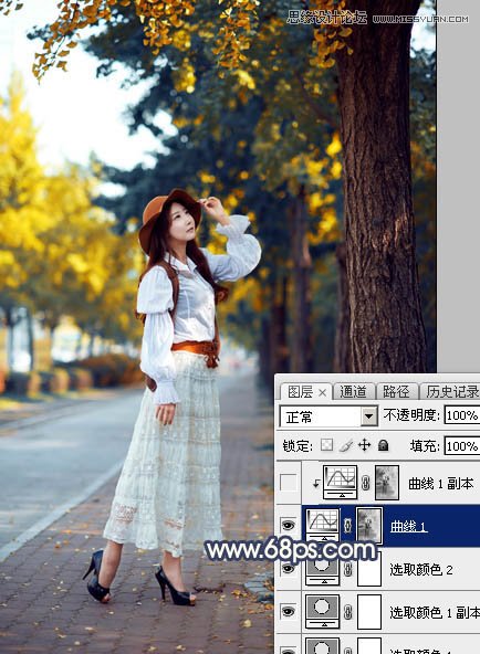 ps給外景人像添加金黃色夕陽(yáng)效果