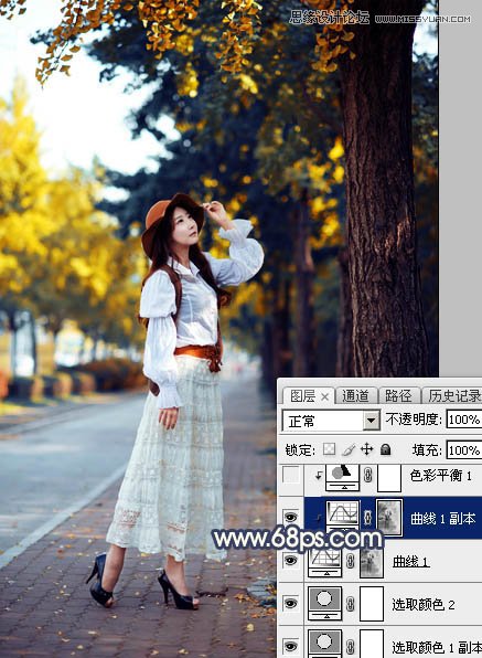 ps給外景人像添加金黃色夕陽(yáng)效果