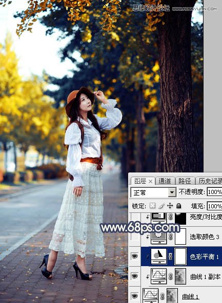 ps給外景人像添加金黃色夕陽(yáng)效果