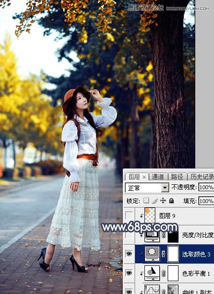 ps給外景人像添加金黃色夕陽(yáng)效果