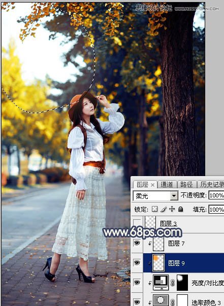 ps給外景人像添加金黃色夕陽(yáng)效果