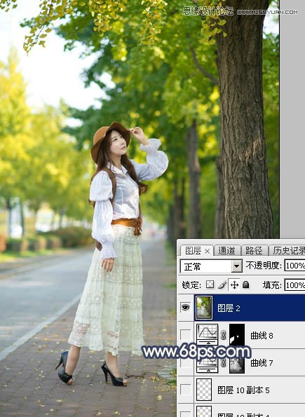 ps給外景人像添加金黃色夕陽(yáng)效果