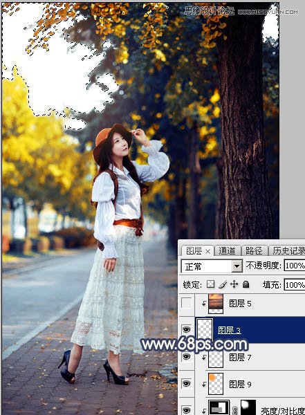 ps給外景人像添加金黃色夕陽(yáng)效果