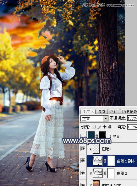 ps給外景人像添加金黃色夕陽(yáng)效果