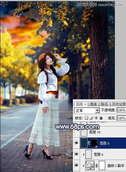 ps給外景人像添加金黃色夕陽(yáng)效果