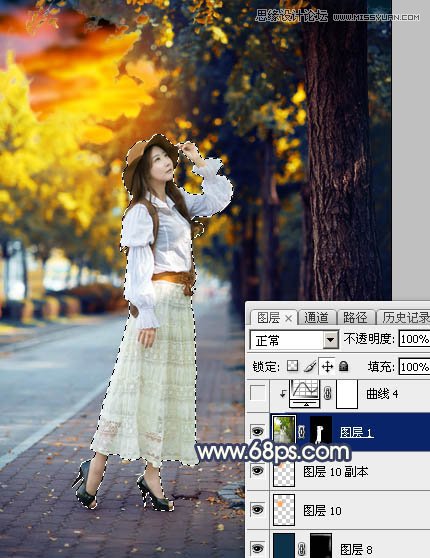ps給外景人像添加金黃色夕陽(yáng)效果