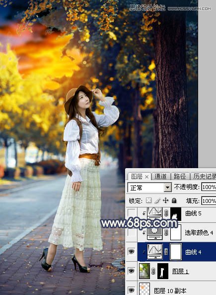 ps給外景人像添加金黃色夕陽(yáng)效果