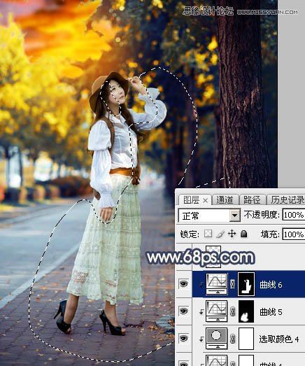 ps給外景人像添加金黃色夕陽(yáng)效果