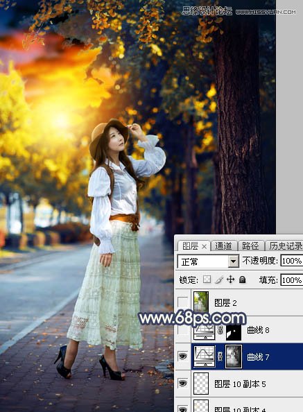 ps給外景人像添加金黃色夕陽(yáng)效果
