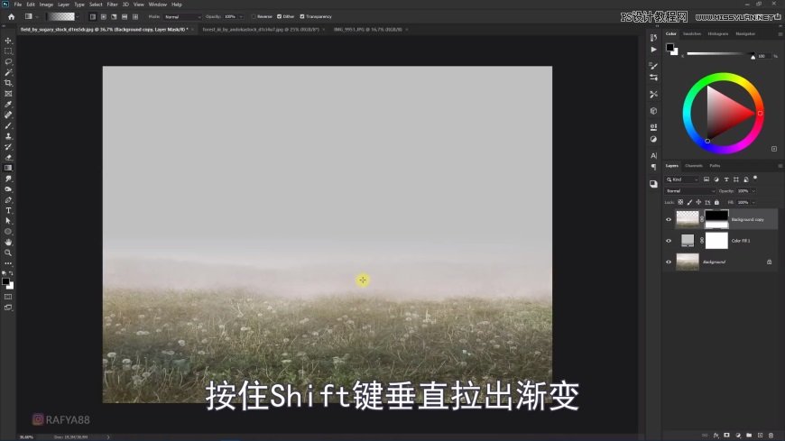 PS創(chuàng)意合成森林中的新娘和鳥(niǎo)籠