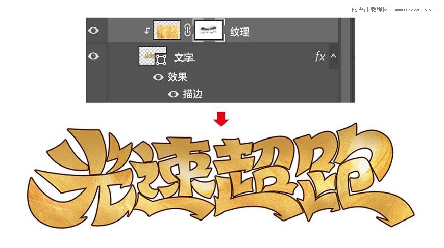 用PS制作金色的海報標題文字