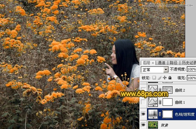 PS調(diào)出油菜花人像秋季黃色調(diào)