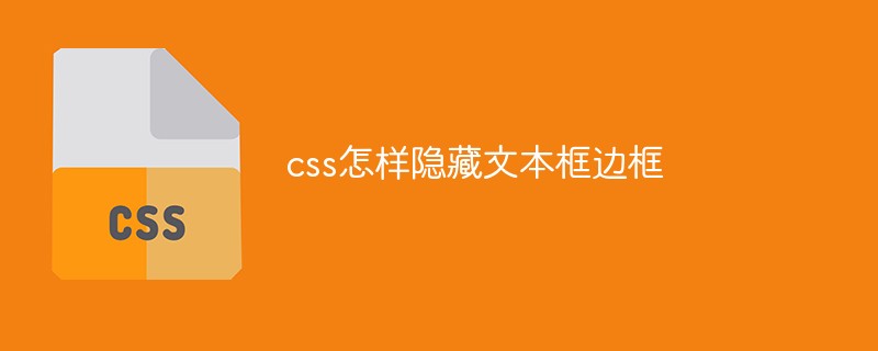 css怎樣隱藏文本框邊框