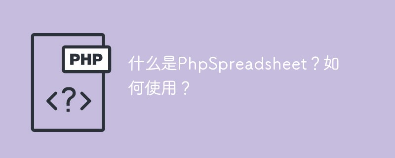 什么是PhpSpreadsheet？如何使用？