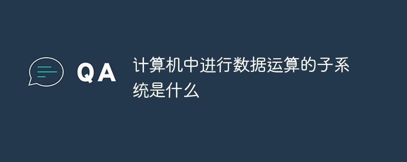計算機中進行數(shù)據(jù)運算的子系統(tǒng)是什么