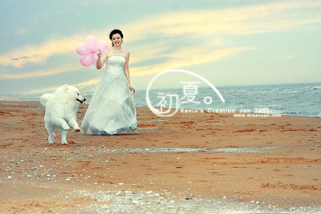 用PS完美修復偏灰的海邊婚片教程